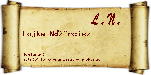 Lojka Nárcisz névjegykártya